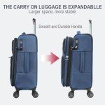 KROSER Expandable 20-Inch Carry-On Luggage with Wheels