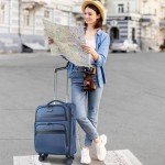 KROSER Expandable 20-Inch Carry-On Luggage with Wheels