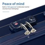 Coolife Expandable Spinner Luggage with TSA Lock