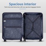 Coolife Expandable Spinner Luggage with TSA Lock