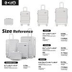 Coolife Expandable Spinner Luggage with TSA Lock
