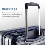 Coolife Expandable Spinner Luggage with TSA Lock