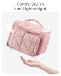 BAGSMART Pink Hanging Toiletry Travel Bag