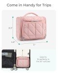 BAGSMART Pink Hanging Toiletry Travel Bag