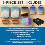 8-Piece Travel Packing Cubes for Space Saving