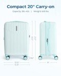 BAGSMART 22" Expandable Hardside Carry-On Luggage