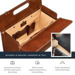 Maxwell Scott Men's Leather Wheeled Pilot Briefcase