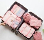 7-Piece Lightweight Packing Cubes and Toiletries Bag Set