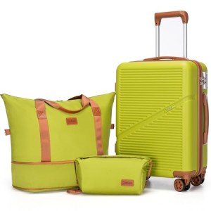 Cosbarn 3-Piece Olive Drab Carry-On Luggage Set