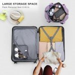 Kono 3-Piece Expandable Purple Hardside Luggage Set