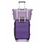 Kono 3-Piece Expandable Purple Hardside Luggage Set