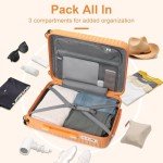 Expandable 4-Piece Hardside Luggage Set - Orange