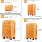 Expandable 4-Piece Hardside Luggage Set - Orange