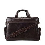 Maxwell Scott Men's Dark Brown Leather Briefcase