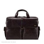 Maxwell Scott Men's Dark Brown Leather Briefcase