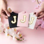 Personalized Pink Leather Initial Luggage Tag (J)
