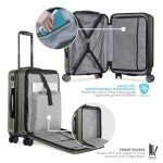 Mykel 22-Inch Green Hardside Carry-On Suitcase