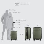 Mykel 22-Inch Green Hardside Carry-On Suitcase