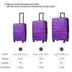 Flieks Lightweight 3-Piece Hardshell Luggage Set