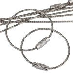 Pawfly 5-Inch Steel Keychain Cable Loop - 20 Pack