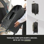 Kenneth Cole Chevron Quilted Luggage Set - Black