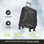 Kenneth Cole Chevron Quilted Luggage Set - Black
