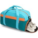 Kids Duffle Bag for Travel and School (Blue Green)