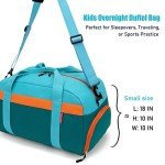 Kids Duffle Bag for Travel and School (Blue Green)
