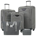 Merax Lightweight 3-Piece Softside Spinner Luggage Set