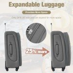 Merax Lightweight 3-Piece Softside Spinner Luggage Set