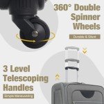 Merax Lightweight 3-Piece Softside Spinner Luggage Set