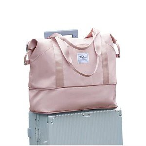 WONHOX Waterproof Expandable Travel Tote Bag - Pink