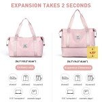 WONHOX Waterproof Expandable Travel Tote Bag - Pink