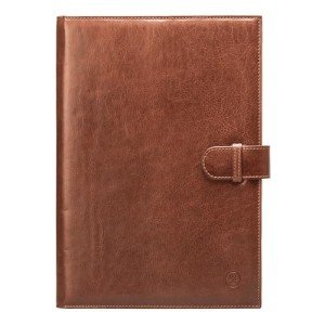 Personalized Luxury Italian Leather Business Padfolio - Gallo Tan