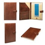 Personalized Luxury Italian Leather Business Padfolio - Gallo Tan