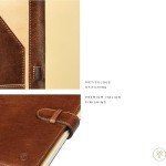 Personalized Luxury Italian Leather Business Padfolio - Gallo Tan