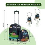 Dinosaur Kids Luggage Set with Backpack and Suitcase