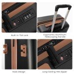 TILYMOL 3-Piece Hardside Luggage Set - Black