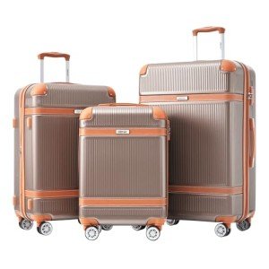 Merax Rugged 3-Piece Hardside Luggage Set