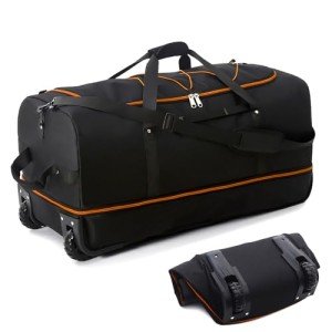 32” Expandable Soft-Sided Duffel Bag - Black Orange