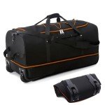 32” Expandable Soft-Sided Duffel Bag - Black Orange