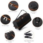 32” Expandable Soft-Sided Duffel Bag - Black Orange