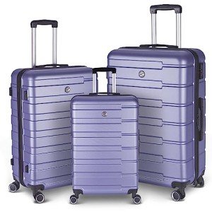 Lavender Hardside Luggage Set - 3 Pieces