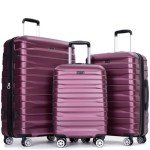 Lightweight 3-Piece Hardshell Luggage Set - Red