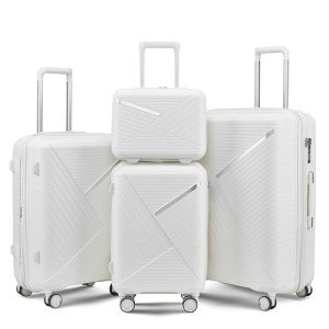 4-Piece Hard Shell Luggage Set with Spinner Wheels