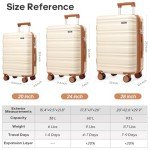 6-Piece Expandable Suitcase Set with TSA Lock