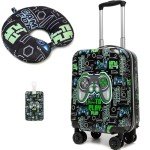 Homskiii Boys' 2-Piece Hardside Suitcase Set