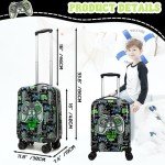 Homskiii Boys' 2-Piece Hardside Suitcase Set