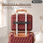 Melalenia 7-Piece Hard Shell Luggage Set - Red Brown