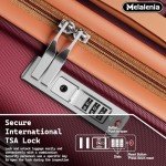 Melalenia 7-Piece Hard Shell Luggage Set - Red Brown